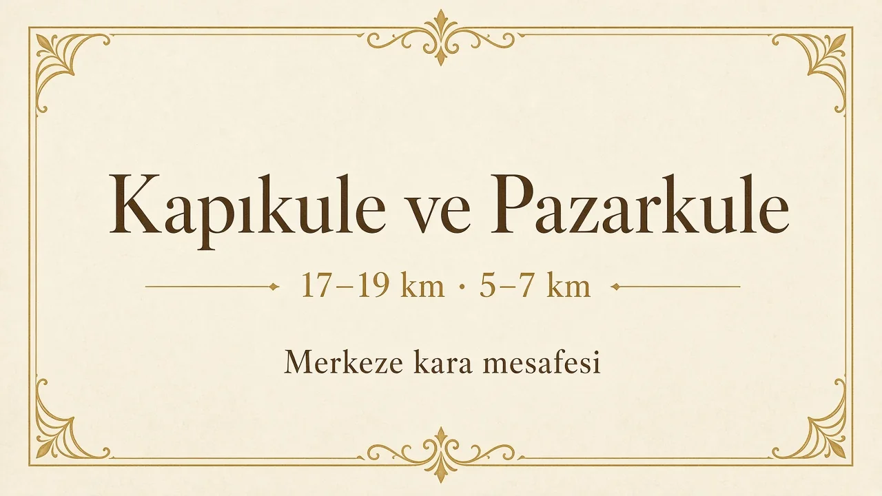 Kapıkule 17–19 km, Pazarkule 5–7 km