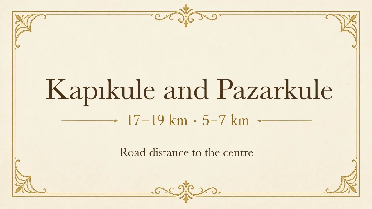 Kapıkule 17–19 km, Pazarkule 5–7 km